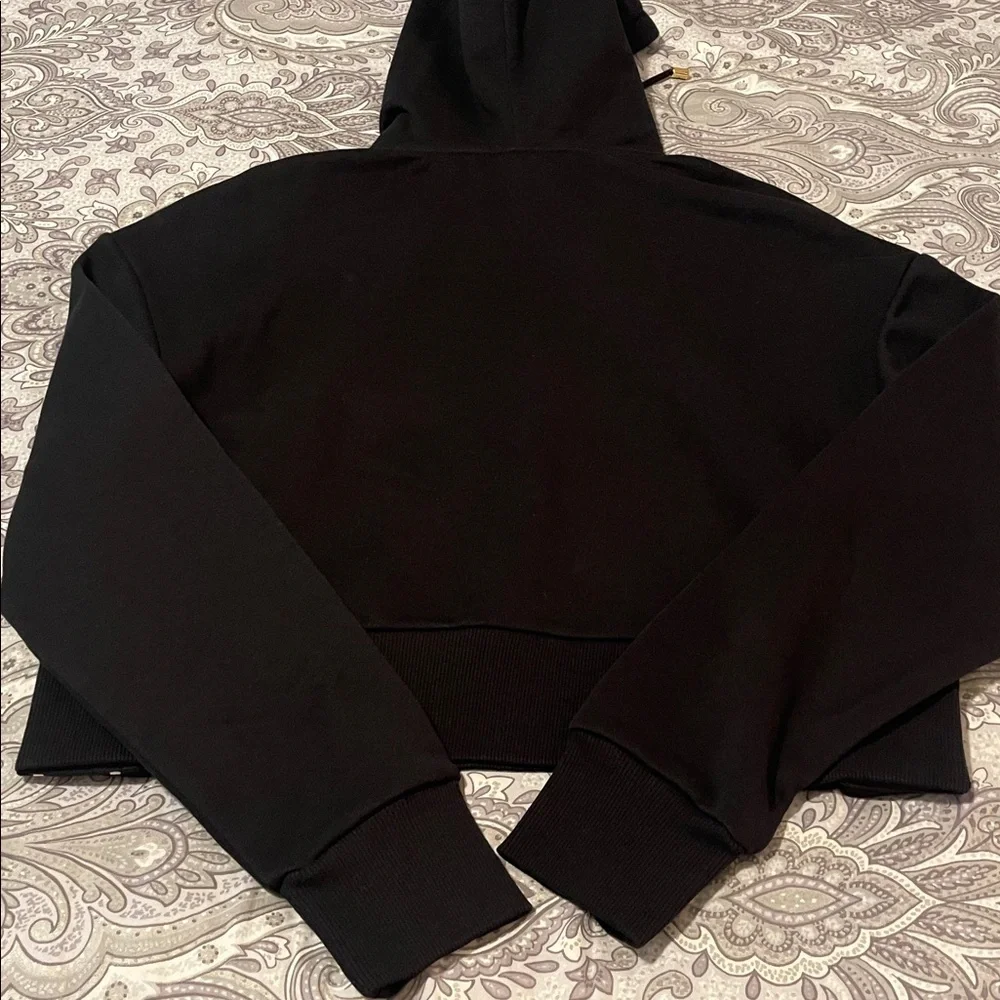 Balmain Black Cropped Hoodie - Picture 8 of 10